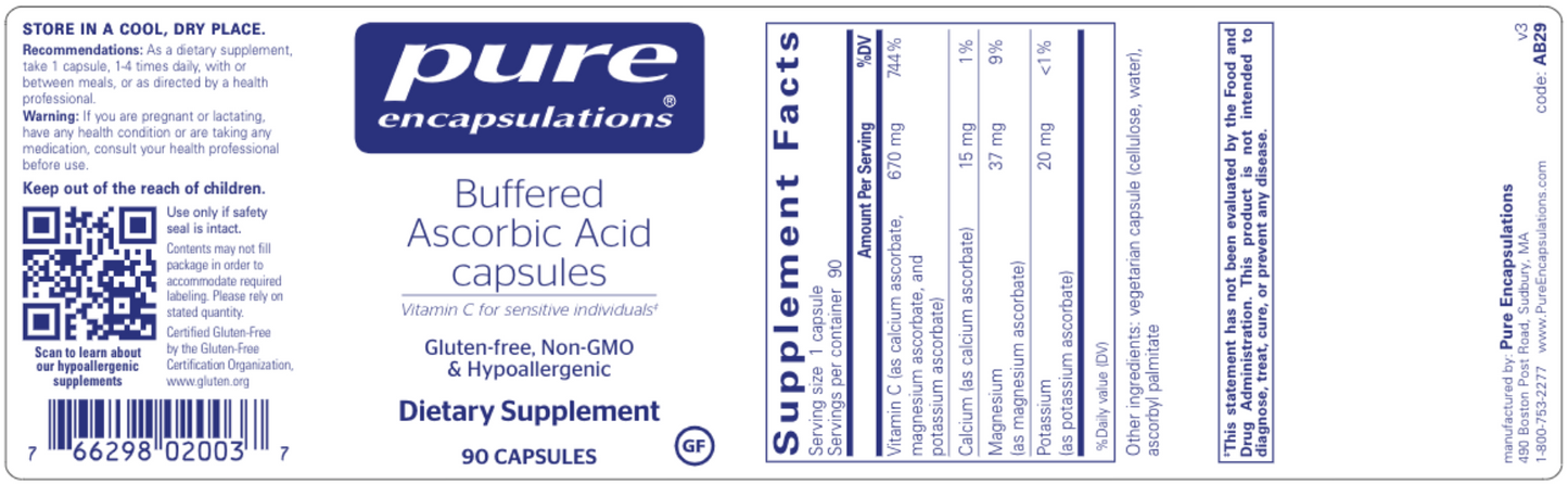 
                  
                    Buffered Ascorbic Acid Capsules
                  
                